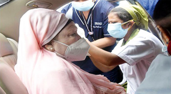 Khaleda Zia receives 2nd dose of Covid-19 vaccine