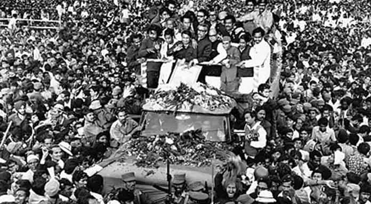 Bangabandhu homecoming day on Monday