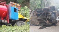 Three killed in Khulna oil tanker-Mahindra collision 