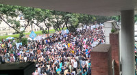 Students protest outside secretariat over jet crash, demands