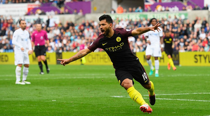 ফিরেই সিটিকে জেতালেন আগুয়েরো, লিভারপুলের বড় জয়