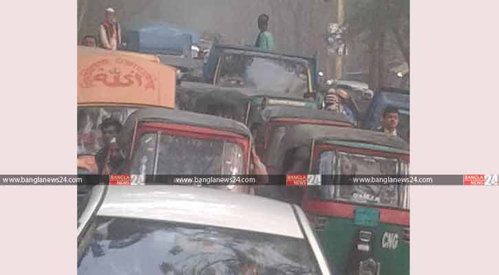 লক্ষ্মীপুরে ইজতেমার আখেরি মোনাজাতে মুসল্লিদের ঢল, যানজট