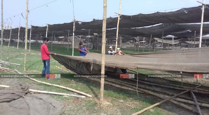 স্বেচ্ছাশ্রমে চলছে ইজতেমার কাজ, প্রস্তুতি শেষের দিকে