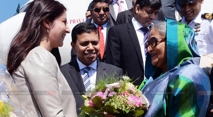 অস্ট্রিয়া পৌঁছেছেন প্রধানমন্ত্রী, লালগালিচা সংবর্ধনা