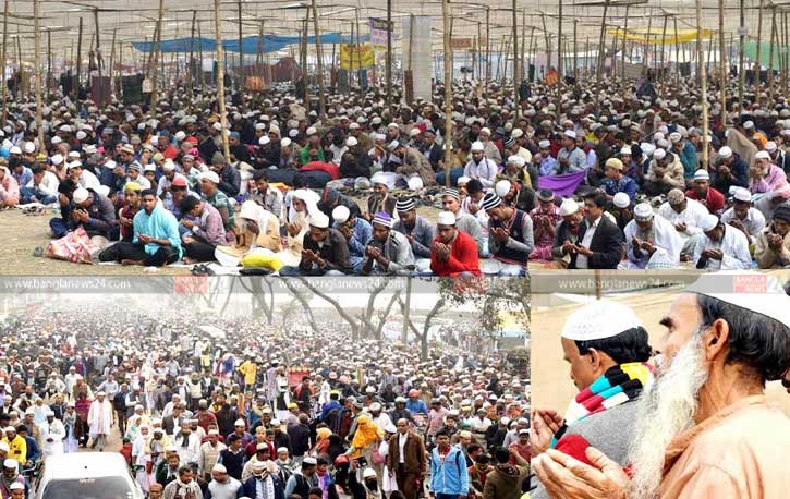 আখেরি মোনাজাতের মধ্যদিয়ে রংপুরে শেষ হলো ইজতেমা