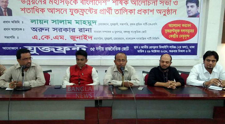 শতাধিক আসনে ‘যুক্তফ্রন্ট’র প্রার্থী তালিকা প্রকাশ