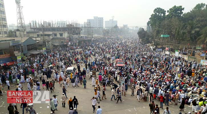 বিশ্ব ইজতেমা: ময়দানমুখী জনস্রোত