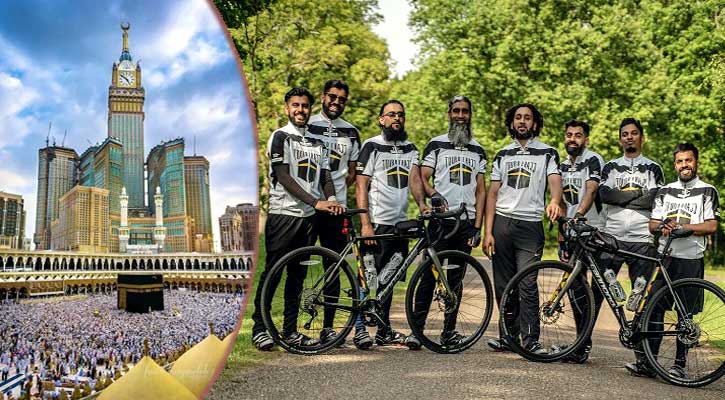 লন্ডন থেকে সাইকেলে হজযাত্রায় ৮ ব্রিটিশ, পৌঁছালেন মিশর