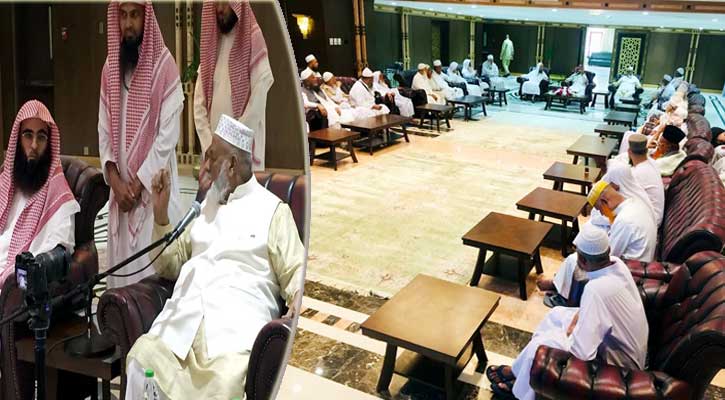 ধর্ম প্রতিমন্ত্রী ও ৫৮ ওলামাকে মসজিদে নববীতে অভ্যর্থনা