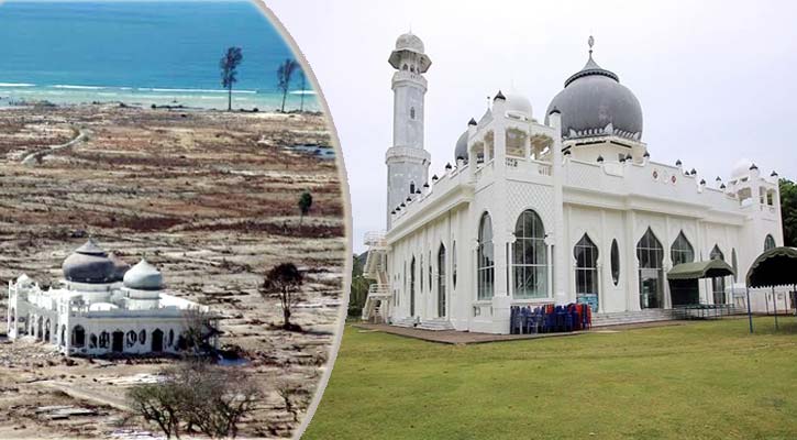 সুনামিতে টিকে থাকা ইন্দোনেশিয়ার রহমতুল্লাহ মসজিদ