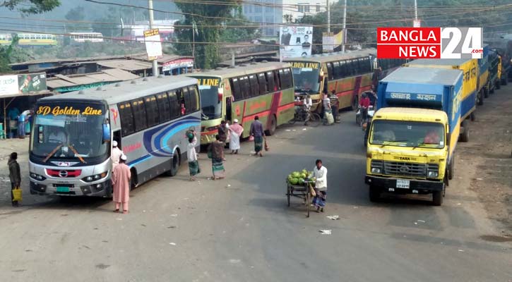 পাটুরিয়া ঘাটে পারের অপেক্ষায় আড়াই শতাধিক যানবাহন