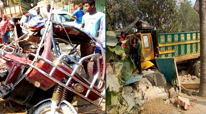 পলাশবাড়ীতে সড়ক দুর্ঘটনায় নারীসহ আহত ৫