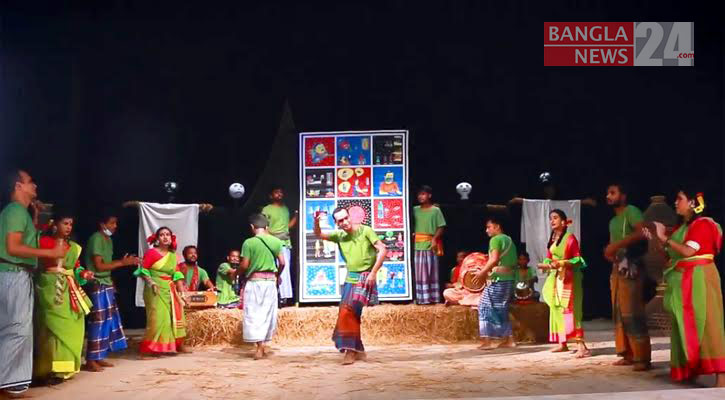 হবিগঞ্জে করোনা মোকাবিলায় রাস্তায় রাস্তায় পটনাট্য