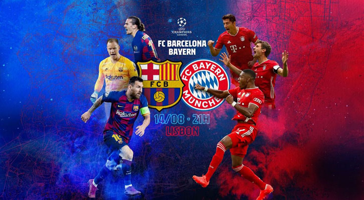 চ্যাম্পিয়নস লিগের কোয়ার্টারে বার্সা-বায়ার্ন, ম্যানসিটি-লিওঁ