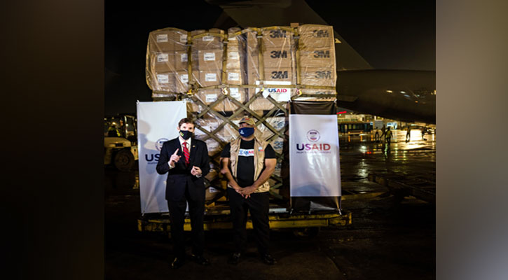 করোনা মোকাবিলায় চিকিৎসা সরঞ্জাম পাঠিয়েছে যুক্তরাষ্ট্র