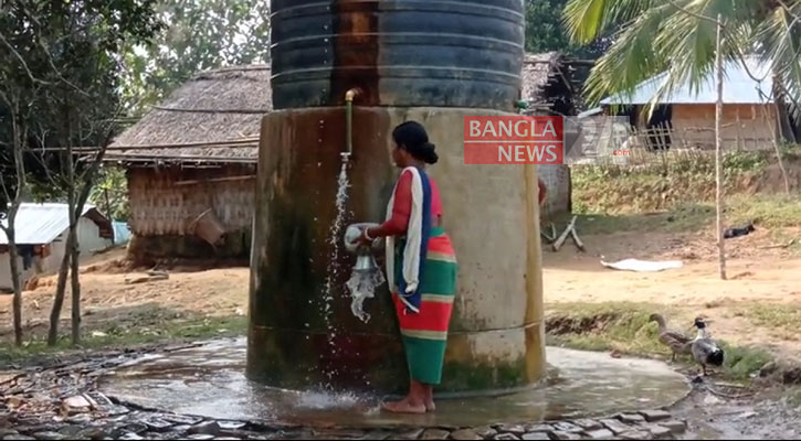 দুর্গম পাহাড়ি এলাকায় সুপেয় পানির ব্যবস্থা