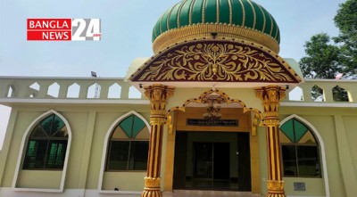 শ্রীমঙ্গলে সদ্য নির্মিত অপূর্ব স্থাপত্যশৈলীর এক মসজিদ