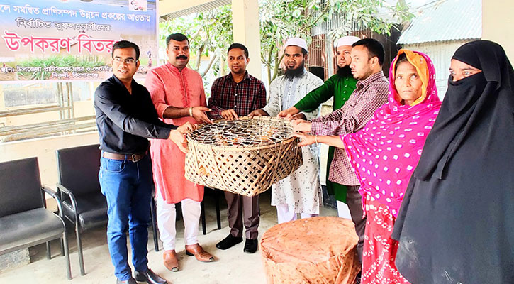 নিকলীতে ৫শ’ জনের মধ্যে সাড়ে ৭ হাজার মুরগি বিতরণ