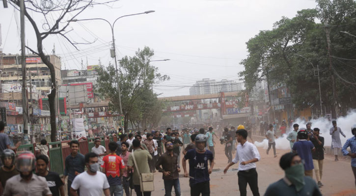 বিকেলে ফের সংঘর্ষ, ধাওয়া-পাল্টা ধাওয়া