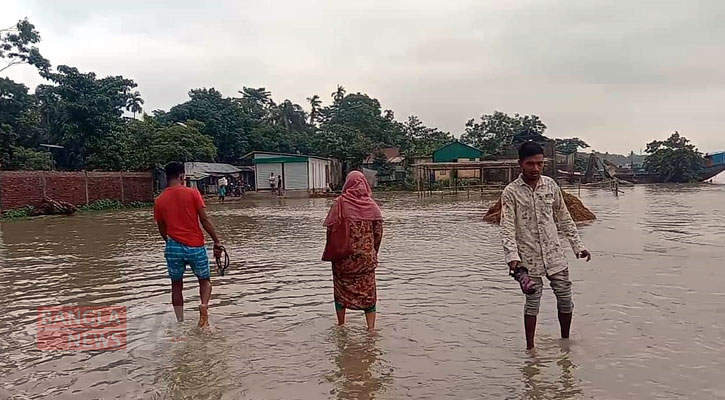 পাহাড়ি ঢলে সুনামগঞ্জের নিম্নাঞ্চল প্লাবিত 