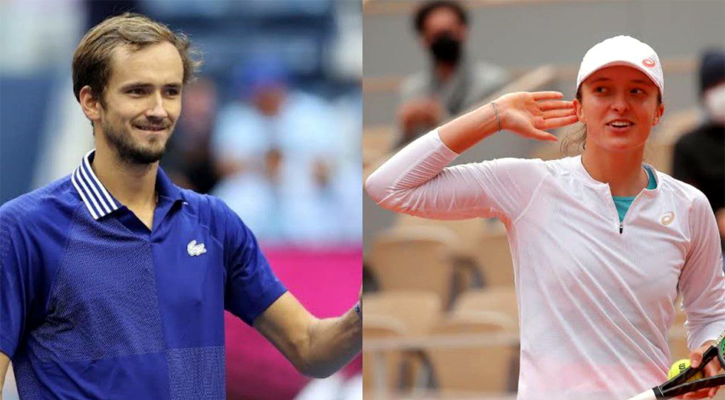 ফরাসি ওপেনের তৃতীয় রাউন্ডে মেদভেদেভ-শিয়াওতেক