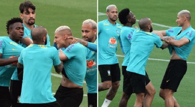 ব্রাজিলের অনুশীলনে হাতাহাতি! 