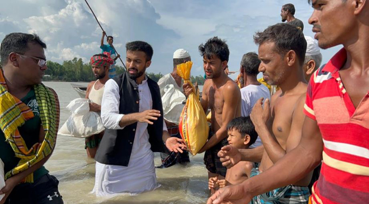 ১০০ গরু নিয়ে সিলেটের মানুষের পাশে দাঁড়াচ্ছেন ফারাজ করিম