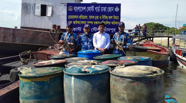 মতলবে ২৪০০ লিটার অবৈধ ডিজেল জব্দ