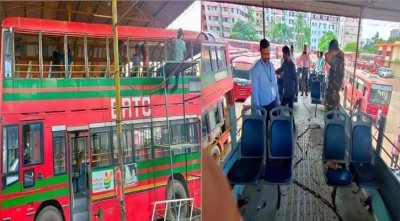 সাফজয়ী মেয়েদের বরণে প্রস্তুত হচ্ছে ছাদখোলা বাস