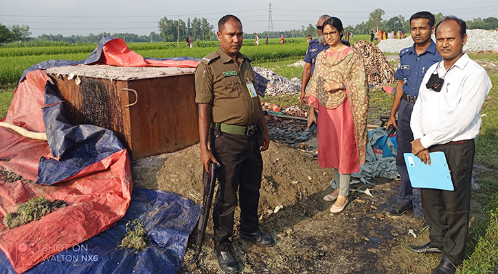 চামড়া পুড়িয়ে কেমিক্যাল তৈরি, কারখানা উচ্ছেদ করলো প্রশাসন