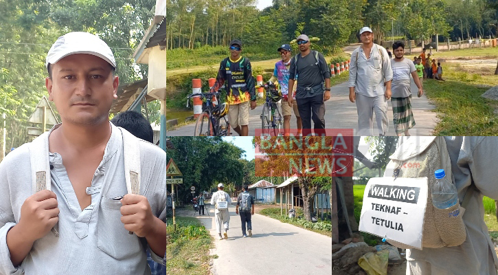 হেঁটে বিশ্বভ্রমণে বের হওয়া নেপালি তরুণ এখন পঞ্চগড়ে