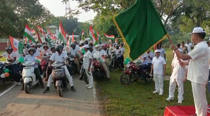 একতা কর্মসূচির অংশ হিসেবে ত্রিপুরায় বাইক র‌্যালি