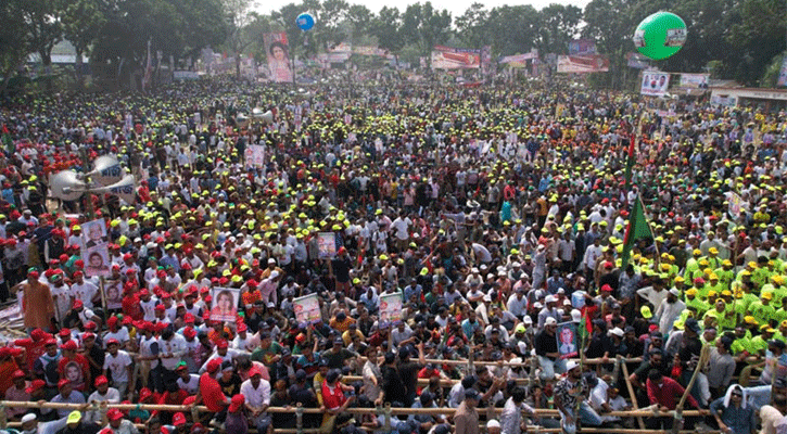 কানায় কানায় পরিপূর্ণ বিএনপির সমাবেশস্থল