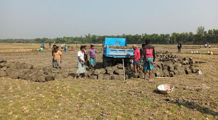 ফসলি জমির মাটি ইটভাটায় বিক্রি, ৯ জনকে জরিমানা