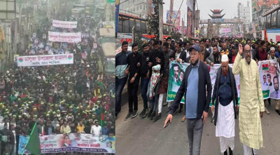 বিভক্ত ভালুকা বিএনপি, একাংশের বিশাল শোডাউনে শক্তির বার্তা