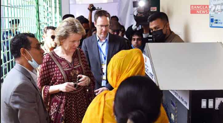 খুলনার উপকূলীয় এলাকা পরিদর্শন করলেন বেলজিয়ামের রানি