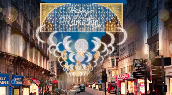 রমজান উপলক্ষে বর্ণিল সাজে লন্ডন