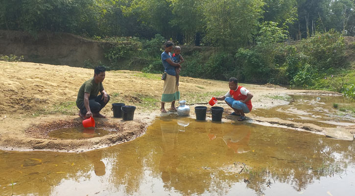 নেত্রকোনায় পাহাড়ি অঞ্চলে বিশুদ্ধ খাবার পানির সংকট