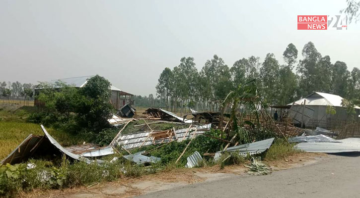 ১০ মিনিটের কালবৈশাখীতে লণ্ডভণ্ড ২০ গ্রাম