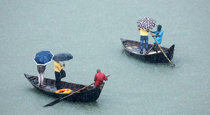 ১৭ অঞ্চলের নদীবন্দরে এক নম্বর সংকেত