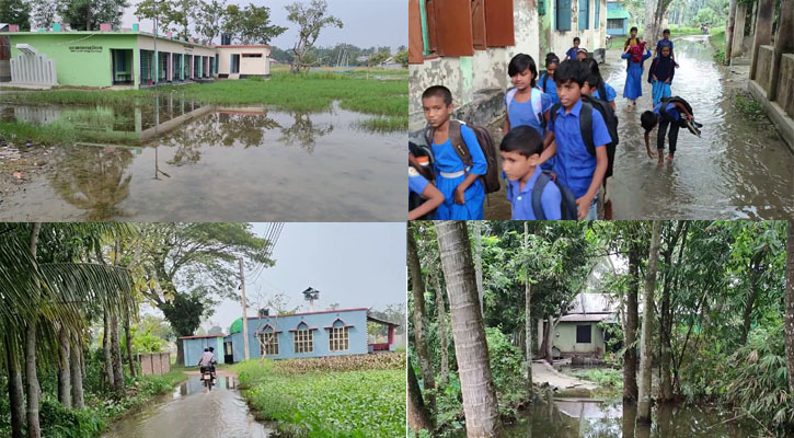 ফরিদপুরে স্কুল ও মসজিদের মাঠে পানি, ৩০ পরিবার পানিবন্দি 