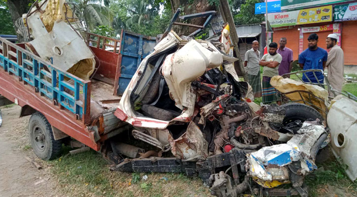 গোপালগঞ্জে বাস ও পিকআপভ্যানের মুখোমুখি সংঘর্ষে নিহত দুই