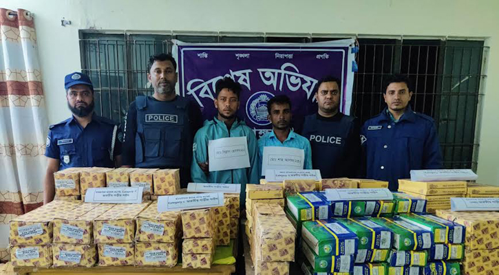 মাটিরাঙ্গায় চোরাইপথে আসা গাড়ির যন্ত্রাংশ জব্দ, আটক ২