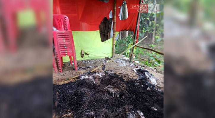 ফরিদপুর-৩: স্থানীয় বিরোধে নৌকার ক্যাম্পে তৃতীয় পক্ষের আগুন