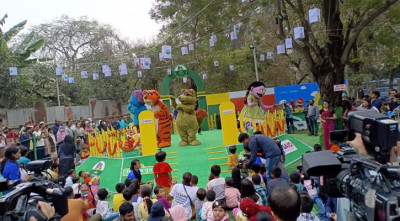 শিশুদের পদচারণায় প্রাণোচ্ছল মেলা