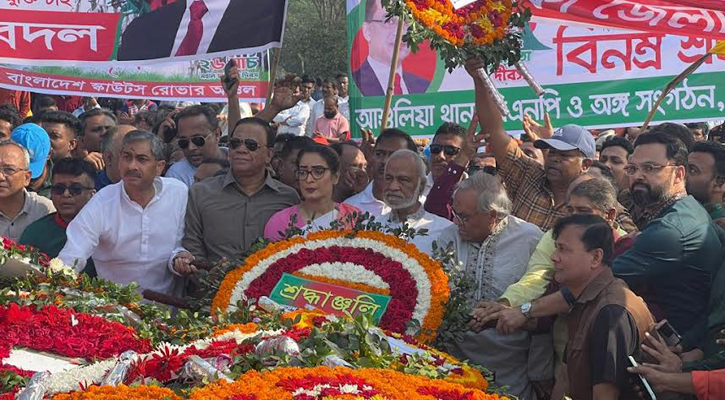 স্বাধীনতা দিবসে জিয়ার সমাধিতে বিএনপির শ্রদ্ধা