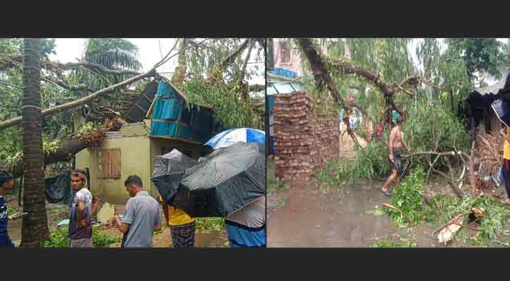 পিরোজপুরে ঘূর্ণিঝড়ে দুই জনের মৃত্যু, আহত ১৩