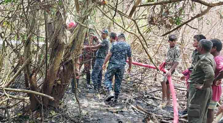 বৃষ্টিতে নিভেছে সুন্দরবনের আগুন,  সতর্কতার জন্য চলছে অনুসন্ধান