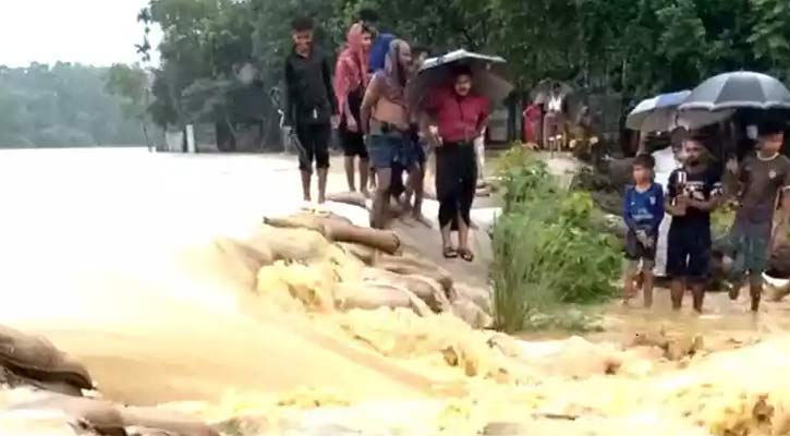 নালিতাবাড়ীতে ভোগাই-চেল্লাখালী নদীর পানি বিপৎসীমার ওপরে