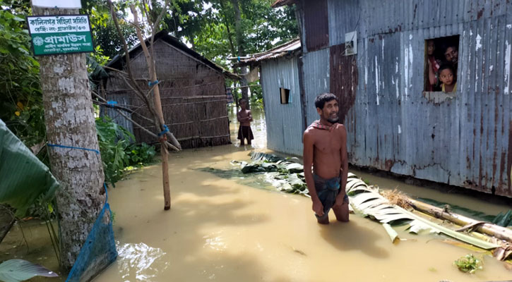 ময়মনসিংহে পানিবন্দি ৩৩ হাজার পরিবার, চলছে ত্রাণ বিতরণ  